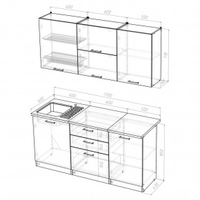 Кухонный гарнитур Лира Экстра 1700 в Салехарде - salekhard.mebel24.online | фото 4