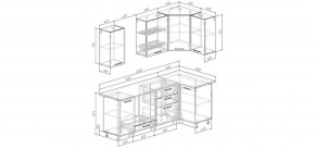 Кухонный гарнитур Меренга 2200*1000 (Стол. 26мм) в Салехарде - salekhard.mebel24.online | фото 2