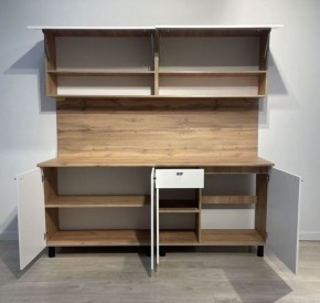 Кухонный гарнитур «Монако» 2.0 м Серия 2 МДФ с фрезеровкой (Дуб Золотой/Белый матовый) в Салехарде - salekhard.mebel24.online | фото 4