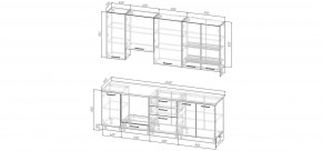 Кухонный гарнитур Санторини 2400 h950 (Стол. 38мм) в Салехарде - salekhard.mebel24.online | фото 2