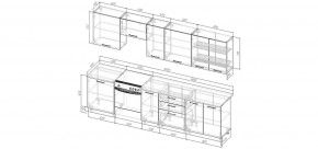 Кухонный гарнитур Смоки 3000 (Стол. 38 мм) в Салехарде - salekhard.mebel24.online | фото 2