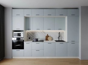 Кухонный гарнитур Смоки 3400 (Стол. 26мм) в Салехарде - salekhard.mebel24.online | фото