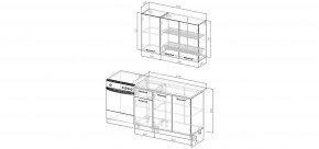 Кухонный гарнитур Старое Дерево 1200 (Стол. 26мм) в Салехарде - salekhard.mebel24.online | фото 2