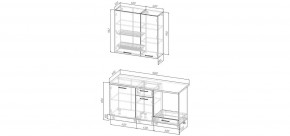 Кухонный гарнитур Старое Дерево 1600 h950 (Стол. 26мм) в Салехарде - salekhard.mebel24.online | фото 2