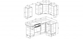 Кухонный гарнитур Старое Дерево 2000*1200 (Стол. 26мм) в Салехарде - salekhard.mebel24.online | фото 2