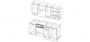 Кухонный гарнитур Старое Дерево 2000 (Стол. 26мм) в Салехарде - salekhard.mebel24.online | фото 2