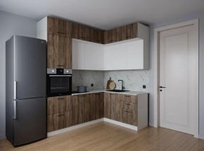 Кухонный гарнитур Старое Дерево 2200*1700 (Стол. 38мм) в Салехарде - salekhard.mebel24.online | фото