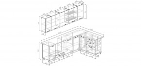 Кухонный гарнитур Старое Дерево 2600*1600 (Стол. 26мм) в Салехарде - salekhard.mebel24.online | фото 2