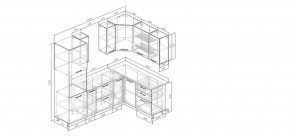 Кухонный гарнитур угловой Каппучино 2400*1600 (Стол. 38мм) в Салехарде - salekhard.mebel24.online | фото 2