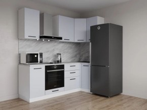 Кухонный гарнитур угловой Смоки 2200*1000 (Стол. 38 мм) в Салехарде - salekhard.mebel24.online | фото 1