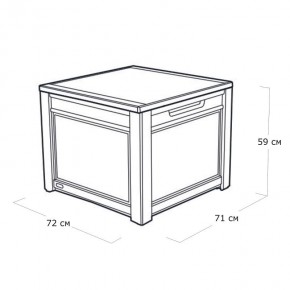 Квадратный сундук Cube Rattan 208 л в Салехарде - salekhard.mebel24.online | фото 5