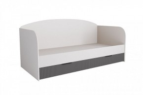 ЛАВИС ДКД 2000.1 Кровать с ящиками 900 (белый/графит софт) в Салехарде - salekhard.mebel24.online | фото