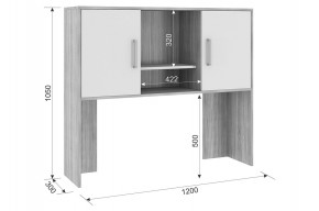 ЛАЙТ 2 Надстройка стола компьютерного (1200) в Салехарде - salekhard.mebel24.online | фото 2