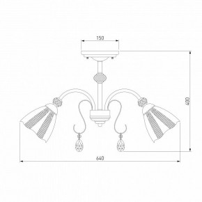 Люстра на штанге Eurosvet Floranse 30155/5 античная бронза в Салехарде - salekhard.mebel24.online | фото 3