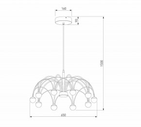 Люстра на штанге Eurosvet Ragno 90030/10 LED золото в Салехарде - salekhard.mebel24.online | фото 5