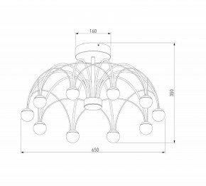 Люстра на штанге Eurosvet Ragno 90031/10 LED золото в Салехарде - salekhard.mebel24.online | фото 5