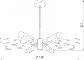 Люстра на штанге Eurosvet Stark 50386 LED латунь в Салехарде - salekhard.mebel24.online | фото 5