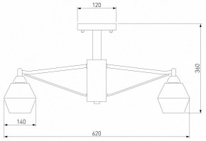 Люстра на штанге Eurosvet Takara 70135/5 кофе в Салехарде - salekhard.mebel24.online | фото 2