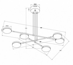 Люстра на штанге Maytoni Fad MOD070PL-L36W3K в Салехарде - salekhard.mebel24.online | фото 3