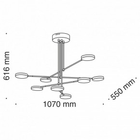 Люстра на штанге Maytoni Fad MOD070PL-L48B3K в Салехарде - salekhard.mebel24.online | фото 8