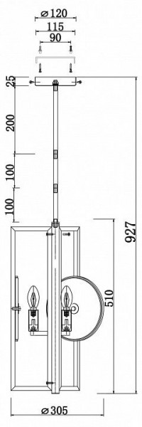 Люстра на штанге Maytoni Marmo MOD099PL-03G в Салехарде - salekhard.mebel24.online | фото 4