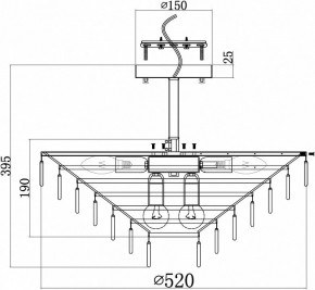 Люстра на штанге Maytoni Mazzo MOD130CL-11G в Салехарде - salekhard.mebel24.online | фото 5