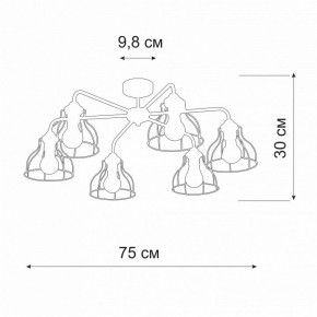 Люстра на штанге Vitaluce V3102 V3102-1/6PL в Салехарде - salekhard.mebel24.online | фото 2