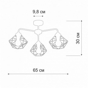 Люстра на штанге Vitaluce V4258 V4258-0/3PL в Салехарде - salekhard.mebel24.online | фото 2