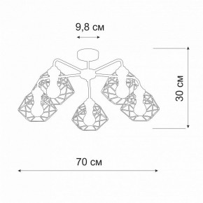 Люстра на штанге Vitaluce V4258 V4258-0/5PL в Салехарде - salekhard.mebel24.online | фото 2