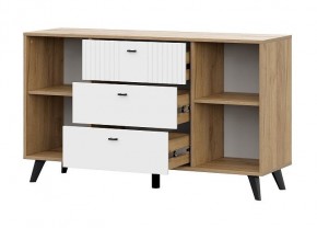 МИЛАН Спальня (Дуб Золотой/Белый матовый) в Салехарде - salekhard.mebel24.online | фото 15