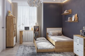 МИЛАН Спальня (Дуб Золотой/Белый матовый) в Салехарде - salekhard.mebel24.online | фото 46