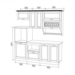 МИЛАНО Кухонный гарнитур 2,0 м Компоновка №3 в Салехарде - salekhard.mebel24.online | фото 6