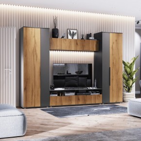 МОНИКА Гостиная (модульная) темно серый в Салехарде - salekhard.mebel24.online | фото 1