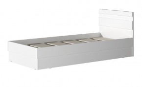 МС "Хилтон" Кровать 0,9 (Белый текстурный) в Салехарде - salekhard.mebel24.online | фото 2