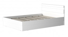 МС "Хилтон" Кровать 1,4 (Белый текстурный) в Салехарде - salekhard.mebel24.online | фото 2
