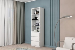 МС "Хилтон" Стеллаж (Белый текстурный) в Салехарде - salekhard.mebel24.online | фото