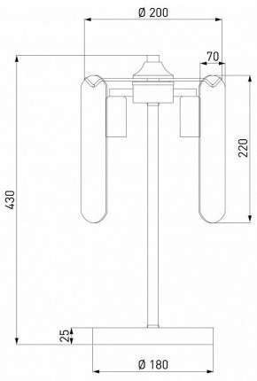 Настольная лампа декоративная Eurosvet Claire 01170/3 золото в Салехарде - salekhard.mebel24.online | фото 3