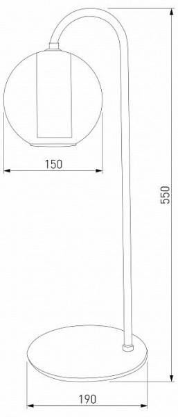 Настольная лампа декоративная Eurosvet Cobble 80508/1 дымчатый в Салехарде - salekhard.mebel24.online | фото 2