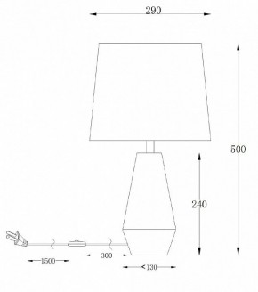 Настольная лампа декоративная Maytoni Calvin Table Z181-TL-01-B в Салехарде - salekhard.mebel24.online | фото 2