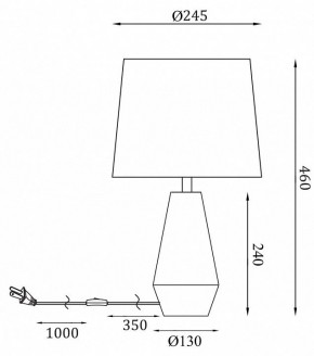 Настольная лампа декоративная Maytoni Calvin Table Z181-TL-01-W в Салехарде - salekhard.mebel24.online | фото 2