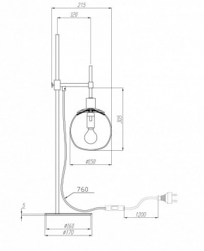 Настольная лампа декоративная Maytoni Erich MOD221-TL-01-G в Салехарде - salekhard.mebel24.online | фото 3