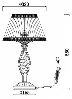 Настольная лампа декоративная Maytoni Grace RC247-TL-01-R в Салехарде - salekhard.mebel24.online | фото 3