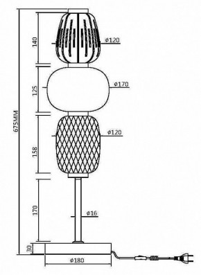 Настольная лампа декоративная Maytoni Pattern MOD267TL-L28CH3K в Салехарде - salekhard.mebel24.online | фото 4