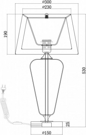 Настольная лампа декоративная Maytoni Verre Z005TL-01CH в Салехарде - salekhard.mebel24.online | фото 4