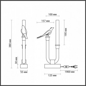 Настольная лампа декоративная Odeon Light Lark 5431/2TL в Салехарде - salekhard.mebel24.online | фото 4