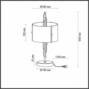 Настольная лампа декоративная Odeon Light Margaret 5415/2T в Салехарде - salekhard.mebel24.online | фото 4