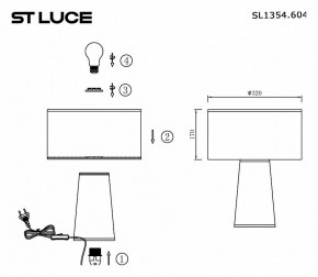 Настольная лампа декоративная ST-Luce Jackie SL1354.604.01 в Салехарде - salekhard.mebel24.online | фото 5