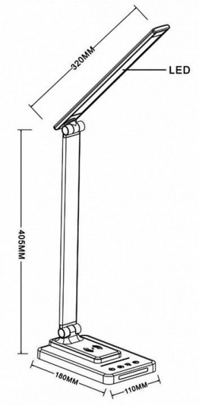 Настольная лампа офисная Arte Lamp William A5122LT-1WH в Салехарде - salekhard.mebel24.online | фото 3