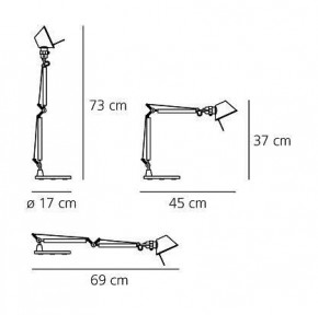 Настольная лампа офисная Artemide  A001300 в Салехарде - salekhard.mebel24.online | фото 4