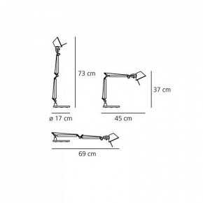 Настольная лампа офисная Artemide  A011830 в Салехарде - salekhard.mebel24.online | фото 6